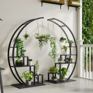 5 Tier Flower Plant Stand Indoor, 2 Pack Half Moon