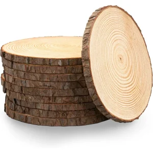 Set of (12) 9-11 inch Wood Slices for centerpieces!