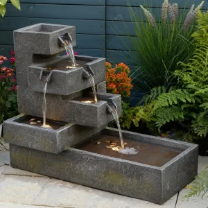 Tiered Water Fountain Freestanding Cascade
