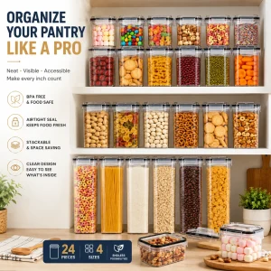 24PCS Airtight Food Storage Containers