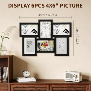 6PCS 4x6 Inch Home Living Room Wall Hanging Photo Frames